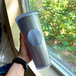NWOT STARBUCKS VENTI STUDDED SILVER TUMBLER